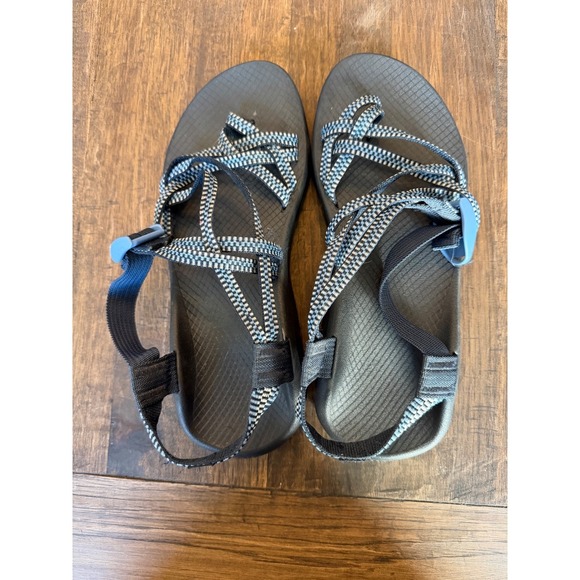 Chaco Shoes - Chaco ZX 2 Womens Size 9 Blue Black Strappy Athletic Hiking Sandals Toe Loop